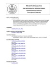 Legislative History: An Act to Modify the Maine Land Use Regulation Commission Requirements Relating to Deer Wintering Areas (HP1232)(LD 1796) by Maine State Legislature (115th: 1990-1992)