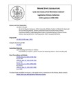 Legislative History: An Act to Require Campuses of the University of Maine System to Obtain the Approval of Local Planning Boards, Sanitary and Sewer Districts and the Public Utilities Commission before Undertaking New Projects (HP1283)(LD 1853) by Maine State Legislature (115th: 1990-1992)