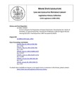 Legislative History: An Act to Require the Preparation of Impact Statements (SP695)(LD 1860) by Maine State Legislature (115th: 1990-1992)