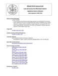 Legislative History: An Act to Improve the Returnable Beverage Container Laws (SP698)(LD 1863) by Maine State Legislature (115th: 1990-1992)