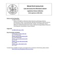 Legislative History:  Resolve, to Establish an Alternative Waste Reduction and Energy-producing Demonstration Project (HP1293)(LD 1868)