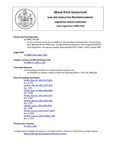 Legislative History: An Act to Ensure Continuity in Liability for Ground Water Contamination (HP1306)(LD 1888) by Maine State Legislature (115th: 1990-1992)