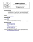 Legislative History: An Act to Alter the Composition of the Commission on Governmental Ethics and Election Practices (SP711)(LD 1894) by Maine State Legislature (115th: 1990-1992)