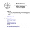 Legislative History: An Act to Provide Compensation for Certain State Employees (SP718)(LD 1908) by Maine State Legislature (115th: 1990-1992)