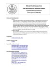 Legislative History: An Act to Make Changes to the Laws Governing the Maine State Retirement System (HP1376)(LD 1961) by Maine State Legislature (115th: 1990-1992)