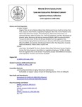 Legislative History: An Act to Restore Maine State Retirement Service Credit to Certain Part-time, Seasonal, Intermittent or Legislative Employees (SP809)(LD 2008) by Maine State Legislature (115th: 1990-1992)