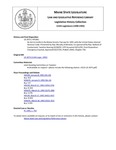 Legislative History: An Act to Conform the Maine Income Tax Law for 1991 with the United States Internal Revenue Code (HP1461)(LD 2073) by Maine State Legislature (115th: 1990-1992)