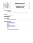 Legislative History:  An Act Concerning the Norridgewock Water District (HP1481)(LD 2093)