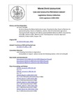 Legislative History: An Act to Revise the Maine Horticultural Laws (HP1498)(LD 2110) by Maine State Legislature (115th: 1990-1992)