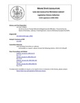 Legislative History: An Act to Ensure Prompt Referral of Alleged Juvenile Offenders (SP822)(LD 2118) by Maine State Legislature (115th: 1990-1992)