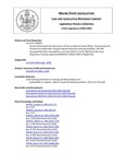 Legislative History: An Act Pertaining to the Assessment of Fees on Nuclear Power Plants (SP829)(LD 2133) by Maine State Legislature (115th: 1990-1992)