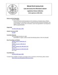 Legislative History: An Act to Provide Certain Exemptions to the Limitations on Students Hours of Work (SP832)(LD 2136) by Maine State Legislature (115th: 1990-1992)