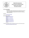 Legislative History: An Act to Fund an Additional Child Protective Services Caseworker Position (SP835)(LD 2139) by Maine State Legislature (115th: 1990-1992)