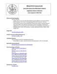 Legislative History: An Act to Provide More Efficient and Cost Effective Insurance for Maine State Employees (HP1524)(LD 2153) by Maine State Legislature (115th: 1990-1992)