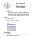 Legislative History: An Act to Maintain the Functioning of the Uniform Commercial Code and Corporate Sections of the Department of the Secretary of State (HP1531)(LD 2160) by Maine State Legislature (115th: 1990-1992)