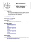 Legislative History: An Act to Extend the Reporting Date of the Commission to Study State Permitting and Reporting Requirements (HP1550)(LD 2188) by Maine State Legislature (115th: 1990-1992)