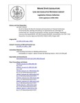 Legislative History: An Act to Revise the Basis for Semiannual Assessment on Financial Institutions (HP1557)(LD 2195) by Maine State Legislature (115th: 1990-1992)