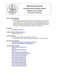 Legislative History: An Act to Discourage Illegal Dumping of Waste (HP1560)(LD 2198) by Maine State Legislature (115th: 1990-1992)