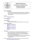 Legislative History: An Act to Reinstate a System of Parole (HP1577)(LD 2224) by Maine State Legislature (115th: 1990-1992)