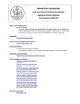 Legislative History: An Act to Create the Waterboro Water District (HP1593)(LD 2247) by Maine State Legislature (115th: 1990-1992)