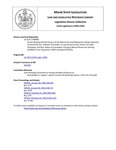 Legislative History: An Act Dealing with the Powers of the Maine Low-level Radioactive Waste Authority (SP880)(LD 2252) by Maine State Legislature (115th: 1990-1992)