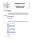 Legislative History: An Act to Provide for the Annual Apportionment of the Kennebec Sanitary Treatment District's Operation Costs on a 3-year Average (SP881)(LD 2253) by Maine State Legislature (115th: 1990-1992)