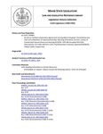 Legislative History: An Act to Facilitate Cooperative Agreements among Maine Hospitals (SP882)(LD 2254) by Maine State Legislature (115th: 1990-1992)