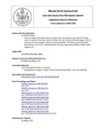 Legislative History: An Act to Open State Government to Public View (HP1627)(LD 2290) by Maine State Legislature (115th: 1990-1992)