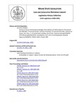 Legislative History: An Act to Ensure Continuing Knowledge of the Identity and Whereabouts of Convicted Sex Offenders (HP1652)(LD 2315) by Maine State Legislature (115th: 1990-1992)