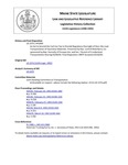 Legislative History:  An Act to Amend the Fuel Use Tax to Provide Regulatory Oversight of Over-the-road Transportation of Hazardous Materials (HP1694)(LD 2374)