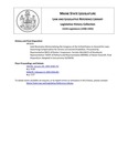 Legislative History: Joint Resolution Memorializing the Congress of the United States to Amend the Laws Governing Compensation for Service-connected Disabilities (HP1610) by Maine State Legislature (115th: 1990-1992)