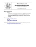 Legislative History: Joint Resolution Memorializing the President and the Congress of the United States to Reinvest in Hometown America (HP1720) by Maine State Legislature (115th: 1990-1992)