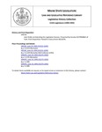 Legislative History: Joint Order on Extending the Legislative Session (SP759) by Maine State Legislature (115th: 1990-1992)