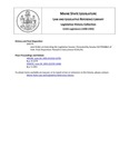 Legislative History: Joint Order on Extending the Legislative Session (SP773) by Maine State Legislature (115th: 1990-1992)