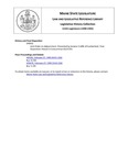 Legislative History: Joint Order on Adjournment (SP932) by Maine State Legislature (115th: 1990-1992)
