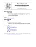 Legislative History:  An Act to Authorize the Hunting of Bobwhite Quail (HP124)(LD 165)