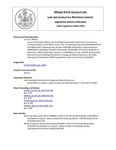 Legislative History: An Act Directing the Maine Low-level Radioactive Waste Authority to Commence a Technical Analysis of the Maine Yankee Site (HP132)(LD 173) by Maine State Legislature (116th: 1992-1994)