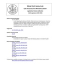 Legislative History: An Act Regarding the Removal of Public Utility Commission Commissioners (SP75)(LD 176) by Maine State Legislature (116th: 1992-1994)