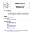 Legislative History: An Act to Repeal Point-of-sale Fees for Future Disposal of Certain Items (HP214)(LD 276) by Maine State Legislature (116th: 1992-1994)