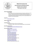 Legislative History: An Act to Make the Terms of Certain Commissioners Coterminous with the Term of the Governor (SP104)(LD 282) by Maine State Legislature (116th: 1992-1994)