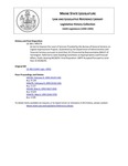 Legislative History: An Act to Improve the Level of Services Provided by the Bureau of General Services on Capital Improvement Projects (HP279)(LD 366) by Maine State Legislature (116th: 1992-1994)