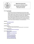 Legislative History: An Act to Prevent the State from Discharging People from State Institutions without Adequate Provision for Alternative Services (HP370)(LD 473) by Maine State Legislature (116th: 1992-1994)