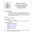 Legislative History: An Act to Revise the Boat Excise Tax Law (HP430)(LD 549) by Maine State Legislature (116th: 1992-1994)