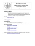 Legislative History: An Act to Establish Greater Consistency among Federal and State Environmental Regulations (SP164)(LD 556) by Maine State Legislature (116th: 1992-1994)