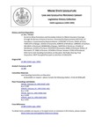 Legislative History: An Act to Allow Elementary and Secondary Schools to Obtain Insurance Coverage through the Bureau of General Services (HP460)(LD 586) by Maine State Legislature (116th: 1992-1994)