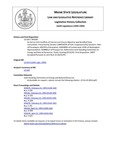 Legislative History: An Act to Limit Conflicts of Interest and Ensure Objective and Qualified State Consultants (SP188)(LD 624) by Maine State Legislature (116th: 1992-1994)