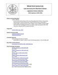 Legislative History: An Act to Amend the Charter of the Passamaquoddy Water District (HP503)(LD 661) by Maine State Legislature (116th: 1992-1994)