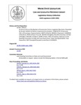 Legislative History: An Act to Limit to 4 the Number of Consecutive Terms a Legislator May Serve (SP221)(LD 692) by Maine State Legislature (116th: 1992-1994)