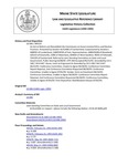 Legislative History: An Act to Reform and Reestablish the Commission on Governmental Ethics and Election Practices (SP225)(LD 696) by Maine State Legislature (116th: 1992-1994)