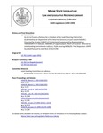 Legislative History: An Act to Provide a Remedy for a Violation of the Lead Poisoning Control Act (SP244)(LD 763) by Maine State Legislature (116th: 1992-1994)